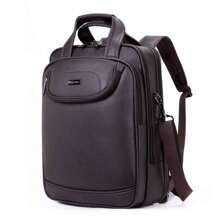 ACO-BACKPACK, REINFORCED LEATHER, FOR EVERYDAY USE, LAPTOP HOLDER - 咖啡棕 - 查看 1