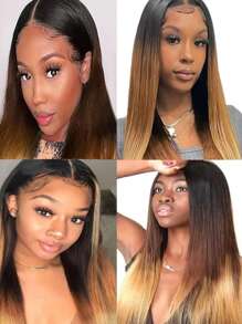 Straight Ombre Color T1B/4/27 Clip In Human Hair Extensions For Brazilian Human Hair 8Pcs 120g/Set