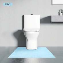 CNCEST Disposable Toilet Mat, 25 Pcs Non-Slip U-Shaped Contour Toilet Mat Waterproof Fabric Training Floor Mat Incontinence Pads Toilet Training Rug For Bathrooms Floor Home Bathroom Decor Bathroom Accessories Bathroom Organizer Summer Back To School