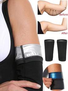 1 Pair Adjustable Arm Training Sleeves, Unisex Arm Shaping Sweat Band, Fitness Yoga Workout Compression Arm Slimming Band - Multicolor - View 1