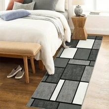 [Premium] Dunkelblau-Hellblau karierter Kristallvelour-Teppich, moderner nordischer Stil, rutschfeste und wasseraufnehmende Fußmatte, weich, bequem und geräuschlos, waschbar, für Küche, Wohnzimmer, Schlafzimmer, Waschküche, Eingang, Wohnzimmer-Dekoration. Geeignet als Geschenk zu Eid, Hochzeit, Geburtstag, Einweihung, Weihnachten, Neujahr, Valentinstag