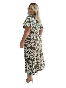 Vestido Longo Plusize Modinha / Evangélico Lastex Cinturado