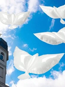 Set de 4 globos/1 globo blanco para lanzamiento al cielo conmemorativo, farolillos blancos tipo ángel para decoración de funeral, celebrar la abundancia de la vida, feliz cumpleaños en el cielo - Globos para boda - Suministros