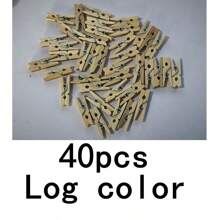 20/50/100pcs 2.54cm Natural Wooden Mini Clothespins With Rope, Mini Clothes Pegs For Photos, Crafts, Artworks, Cocktails(Without A Rope), Gender Reveal Party, Perfect For Birthdays, Weddings, Parties, The Perfect Gift For Colleagues, Friends, And Family, Back To School