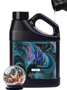 UV Resin Kit For DIY Crafts And Jewelry Making, 500g, Clear Hard Resin, White, Low Viscosity, No Shrinking, Easy To Use, Crafting Supplies Set