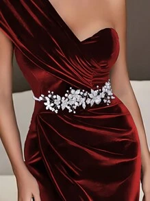 奢华合金花朵新娘腰带，时尚婚纱配饰，情人节配饰