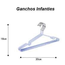 Set De 10 Ganchos Para Ropa, Metal Y Pvc - infantil morados - Ver 1