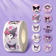 Sanrio Stickers Hello Kitty My Melody Cinnamoroll Kuromi 500pcs Cartoon Cute Decoration Children's Stickers Handbook Reward Gift Seal Girl Stickers Long Roll Holiday Gift
