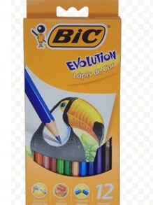Bic Evolution Colored Pencil 12 Colors Plus 4 Black Bic Pencils - Multicolor - View 1