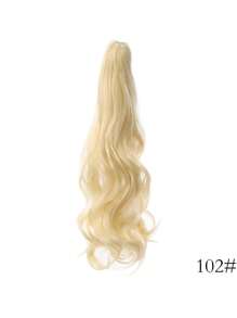 Pear Small Claw Clip Ponytail Extensions, 18 Inch Small Curly Wave Clip Ponytail Extensions, Women's Layered Synthetic Hair Accessories