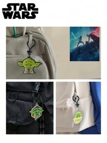 Disney 1 PIEZA Llavero de PVC de Yoda como accesorio de bolso, decoración colgante, llavero encantador, accesorio original de llave de coche, adorno para bolso, regalo de recuerdo para fiesta de cumpleaños