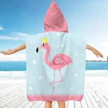 Toallas con capucha para la playa - Toalla de baño para niños pequeños, toalla de playa tipo poncho para niñas, de secado rápido, suave y ligero, con diseños de sirenas, pandas, flores, unicornios, flamencos, flores, palmeras y arcoíris, ideal para bodas de verano, decoración del baño y vuelta al colegio