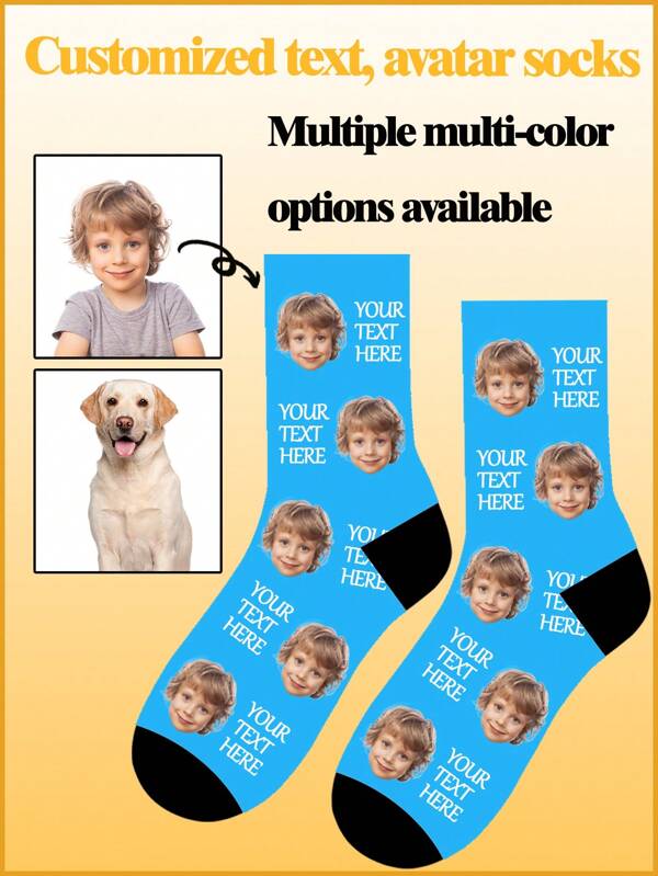 1 paar aangepaste sokken voor kinderen van 1-16 jaar, personalisatie, tekstpersonalisatie, gemiddelde maat voor volwassenen, bericht voor kinderen, vakantiewensen, ideaal cadeau voor familie, grootouders, verjaardagscadeaus, jubilea. Kitten, hond