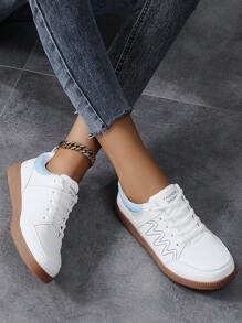 Zapatillas deportivas de mujer informales y planas, zapatos deportivos para uso exterior con suela blanda y versátiles de moda