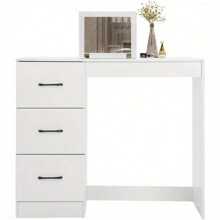 Dressing Table Makeup Desk Girls Dressing Table Cosmetic Bedroom Dresser Make Up Writing Desk- Bedroom Furniture For Home (White)