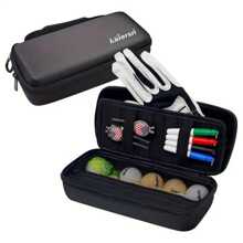 1pc Golf Storage Box, Golf Off-Course Accessories Organizer For Golf Accessories, Golf Bag Cover, T-Shirt Ball Marker Gloves Phone Keys, Golf Valuables Protection Box, Portable Golfer Gift For Men And Women, Golf Caddy Storage Box With Storage Slots For Divot Tools, Tees And Ball Markers - Multicolor - View 4