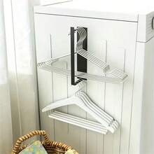 Nordic Style Magnetic Washer Clothes Hanger Rack, Wall Mounted Drying Rack For Balcony, No Drilling Storage Organizer - Multicolor - View 4