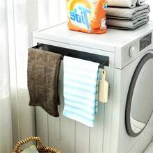 Nordic Style Magnetic Washer Clothes Hanger Rack, Wall Mounted Drying Rack For Balcony, No Drilling Storage Organizer - Multicolor - View 2