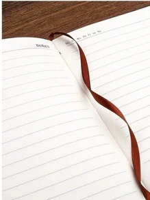 A5 Soft Leather Notebook 360 Pages Retro Notebook For Diary - 紫紅色 - 查看 2