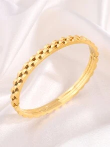 1 pieza de pulsera de acero inoxidable con engranaje y diseño de moda, joyería adecuada para hombres y mujeres para uso diario, festivales de música y fiestas