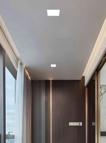 Downlight LED ultrafino de apertura regulable sin bisel Plafón cuadrado oculto sin bisel - 18w - Ver 2