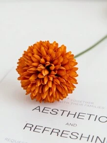 1/5/12pcs Artificial Chrysanthemum Flower Balls, Embroidered Floral Balls, Wedding Decor, Home Vase Decor, Restaurant/Living Room/Bedroom Floral Arrangement, Bridal Bouquet, Wrist Corsage, Boutonniere, Birthday Party Decor, New Year/Valentine's Day/Graduation Gift - Coffee Brown - View 6