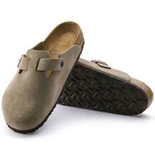 Birkenstock Boston Soft Footbed Taupe Suede 0560771 New