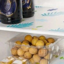 厨房橱柜和抽屉防油防水垫 - 防水防油搁板保护垫，带罗纹透明设计，房间装饰，厨房装饰，浴室装饰，卧室装饰。适用于冰箱和浴室储存