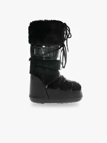 Moon Boot ICON FAUX FUR - Black - View 1