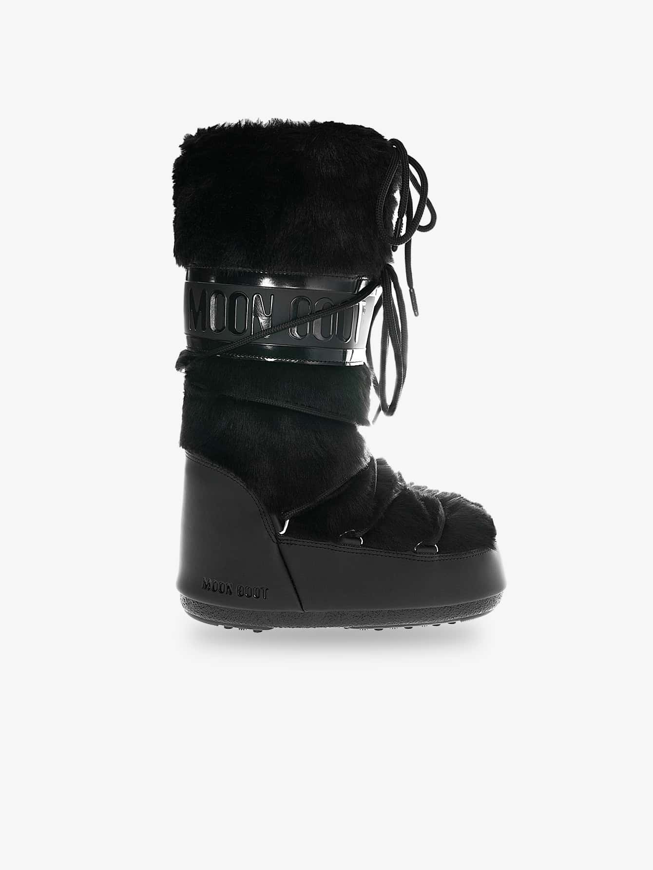 Moon Boot ICON FAUX FUR - Black - View 1