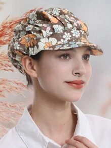 1pc Floral Printed Polyester Hair Band, Soft, Sweat-Absorbent, Dustproof, Adjustable, Breathable, , Washable, Oil-Resistant, Non-Pilling, Well-Crafted, Suitable For Restaurant, Kitchen, Workshop, Travel, Fashion, Work