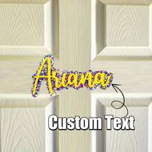Placa personalizada con nombre, letrero de madera y acrílico personalizado para puerta, decoración de hogar y habitación, decoración de pared para dormitorio, regalo de cumpleaños, decoración navideña - Multicolor - Ver 13