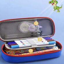 Large Capacity Fabric Pencil Case Layer/Double Sided Pen Bag Pencil Case/School - Hồng - Xem 2