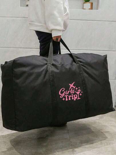 1 pieza Bolsa de viaje plegable unisex, bolso portátil para mujeres y hombres con gran capacidad, con patrón de accesorios de avión, accesorios de viaje multifuncionales, bolsa de equipaje de tela Oxford, bolsa de almacenamiento, adecuada para dormitorios, casas de alquiler, dormitorios escolares, bolsas de almacenamiento a prueba de humedad y polvo para ropa y edredones, útiles escolares