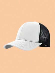 1pc Kids Baseball Mesh Cap, Solid Color Adjustable Snapback Hat, Suitable For Boys And Girls, Casual Wear For Spring & Summer - Multicolor - View 9