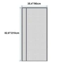 Porte moustiquaire magnétique, rideaux latéraux réversibles, moustiquaire en fibre de polyester améliorée, balcon, porte-fenêtre, porte coulissante en verre - gris