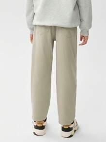 Balabala Boys' And Girls' Tapered Pants, Stylish And Versatile Spring Trousers - Light Khaki - View 3