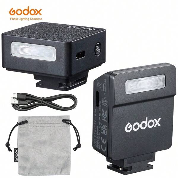 Godox Godox IM20 IM22 IFlash Mini Manueller Kamerablitz für verschiedene Kameramodelle, 5 Leistungsstufen, Universal Blitzschuhhalterung