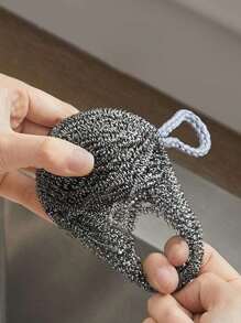 1pc Stainless Steel Scourers - Rust-Resistant Scrubbers For Effortless Cleaning Of Dishes, Pans, And Ovens