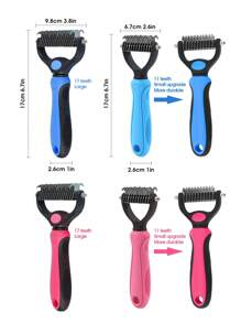 Outils de toilettage pour animaux de compagnie - Râteau à double face pour chats et chiens - Peigne anti-nœuds pour un démêlage facile - Fini les poils volants et désagréables - Grande taille