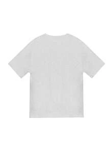 刺绣蕾丝蝴蝶结印花短袖圆领 T 恤 - 淺灰色 - 查看 2