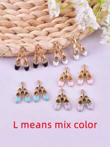 10 Piezas Colgante De Aleación De Zinc En Forma De Zapatillas De Ballet De Moda Para Hacer Joyas Diy