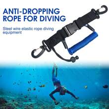 1 Stück Anti-Verlust Federspann-Ködergreifer Schlaufe mit guter Elastizität, geeignet für Bergsteigen, Unfallseil, passend für Tauchen, Surfen (33cm)