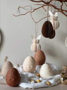 1pc Easter Egg Candle Silicone Mold, DIY Scented Candle, Plaster Diffuser Stone, Resin Decor, Handmade Craft, Suitable For Home Decor, Holiday Gift, Atmosphere Party Gifts Birthday Graduation Christmas Decorations Room Decor Christmas, Christmas Gifts