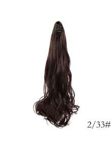 Pear Small Claw Clip Ponytail Extensions, 18 Inch Small Curly Wave Clip Ponytail Extensions, Women's Layered Synthetic Hair Accessories