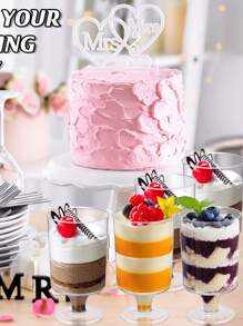 10/20pcs Mini Transparent Dessert Cups, Mousse Cup Pudding Fruit Ice Cream Cup Ideal For Mousse Pudding Tiramisu, Parties Weddings Birthdays And Holiday Celebrations, - Hand Wash Only - Multicolor - View 3