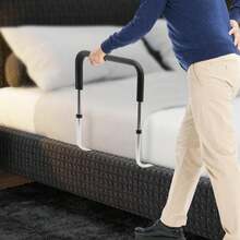 Futchoy Bed Rail For Seniors And Adults, Sturdy Carbon Steel With Anti-Slip Base And Double Foam Armrests, Easy Assembly Without Tools, Ideal For Fall Prevention And Support At The Bedside. - White - View 4