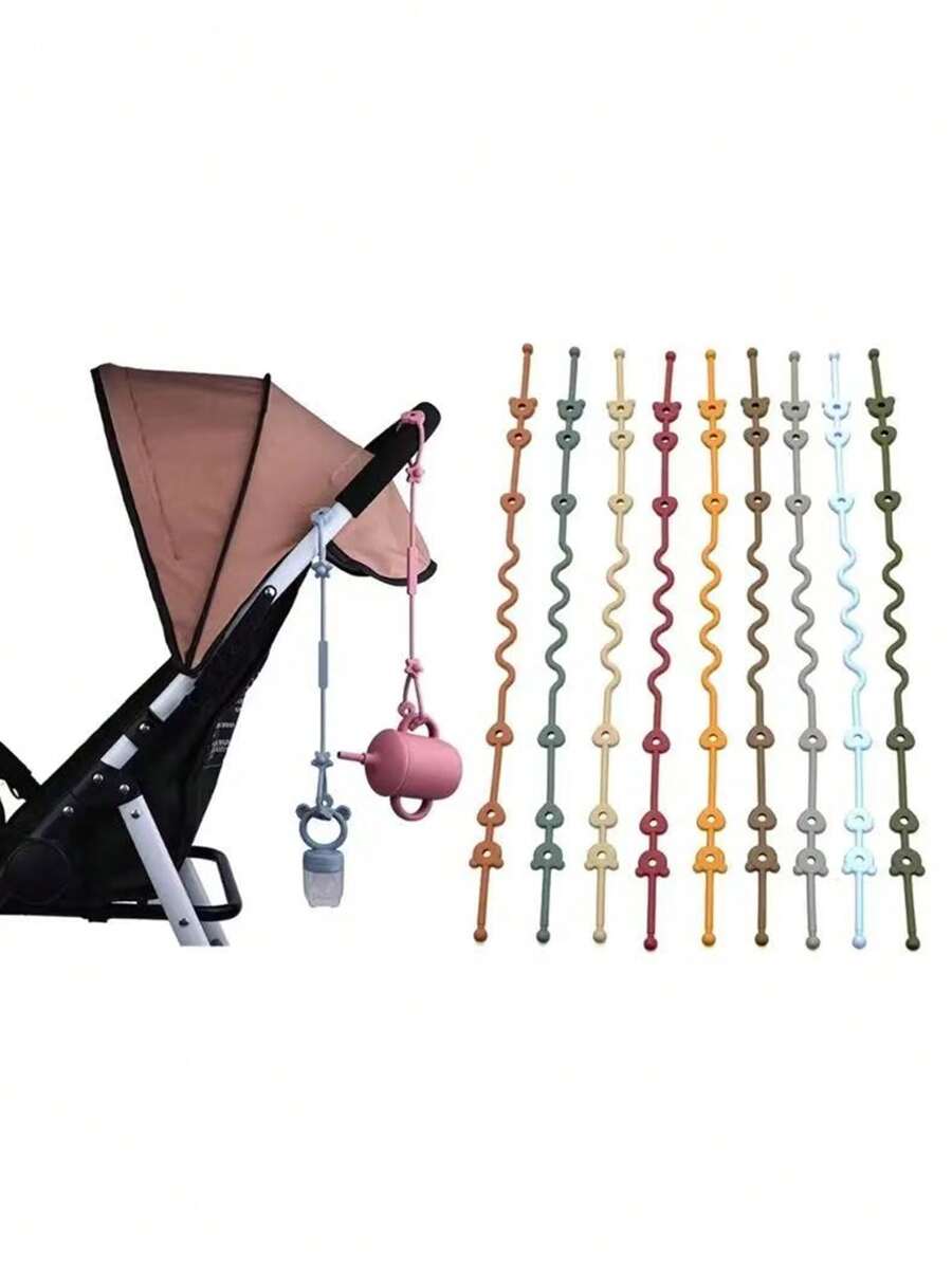 1pc Multi-Function Anti-Lost Chain, Baby Stroller Outdoor Teether Pacifier Clip Strap - 1pc - View 1