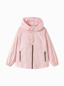 Balabala Boys' And Girls' Lightweight Outdoor Jacket, Spring Casual Style - Red Coffee Color - View 4