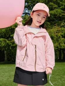 Balabala Boys' And Girls' Lightweight Outdoor Jacket, Spring Casual Style - Red Coffee Color - View 1